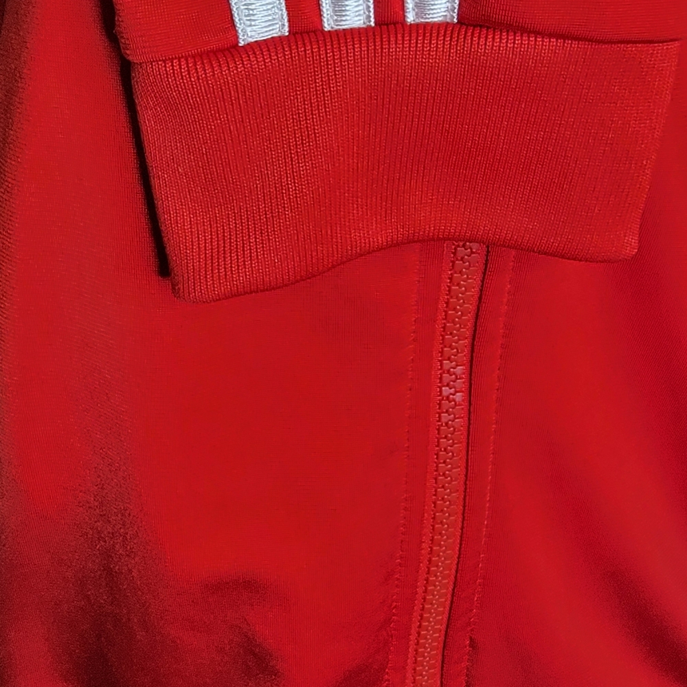 Adidas Red/white Track Jacket - Picture 4 of 10